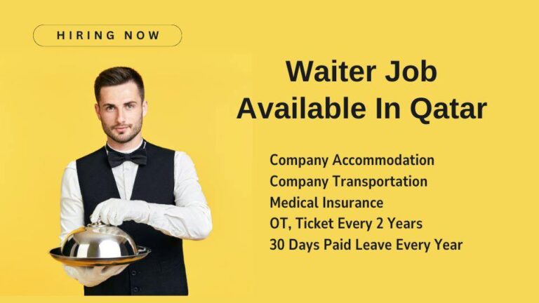Hotel Waiter Job Vacancy in Qatar
