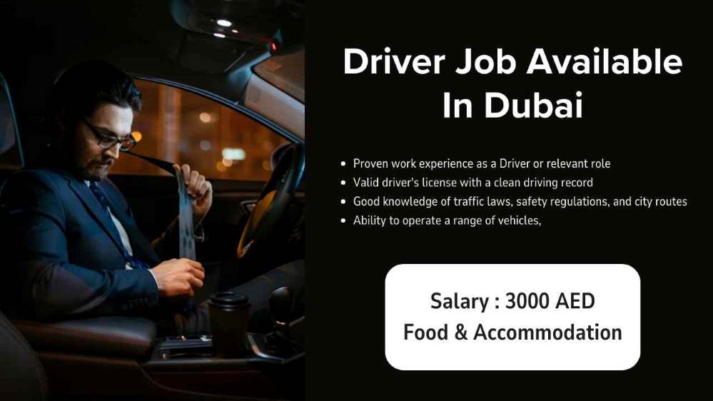 Urgent Driver Job Vacancy