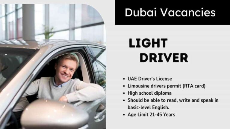 Urgent Driver Vacancy in Dubai