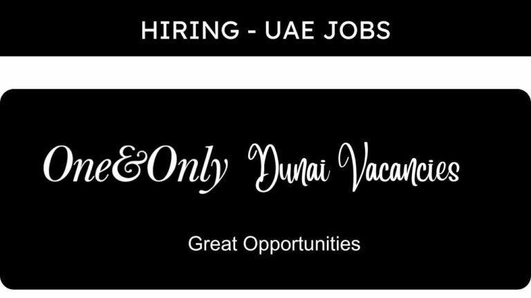 One and Only Careers Dubai | Online Dubai Jobs