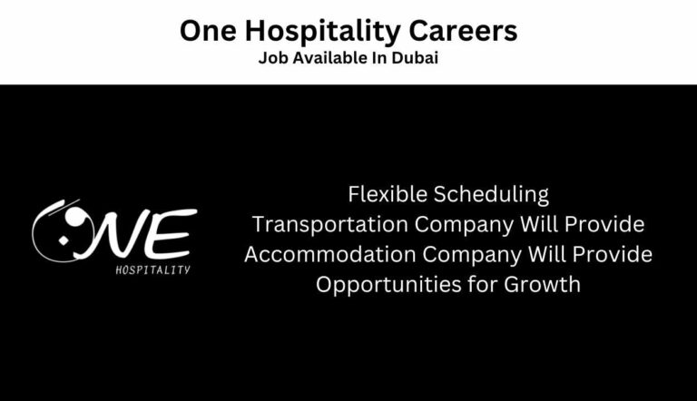 One Hospitality Careers (2024) - Urgent Vacancies