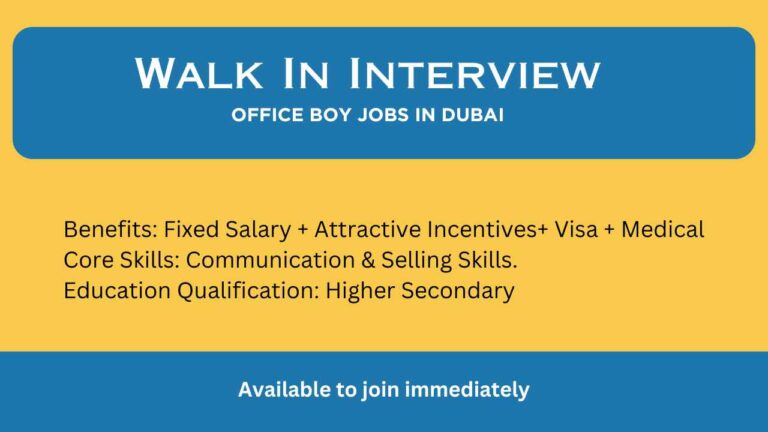 Office Boy Jobs in Dubai Today | Urgent Vacancies In Dubai