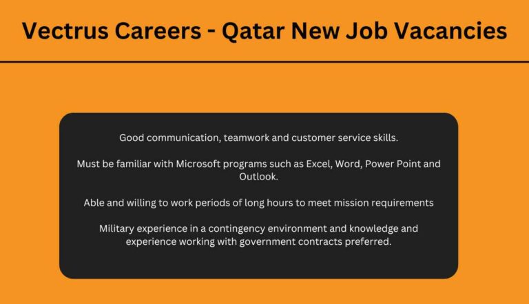 Vectrus Careers - Qatar New Job Vacancies