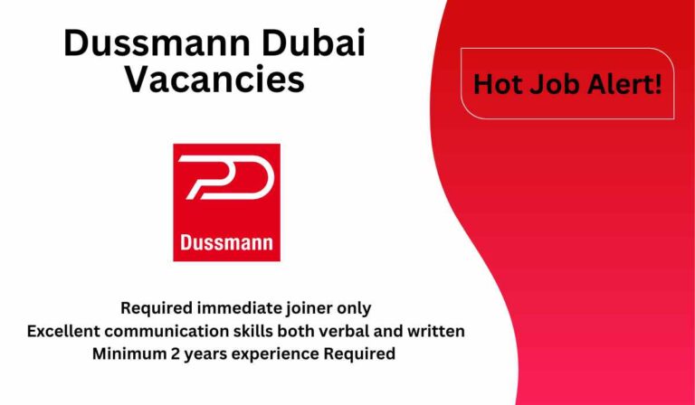 Dussmann Dubai Vacancies