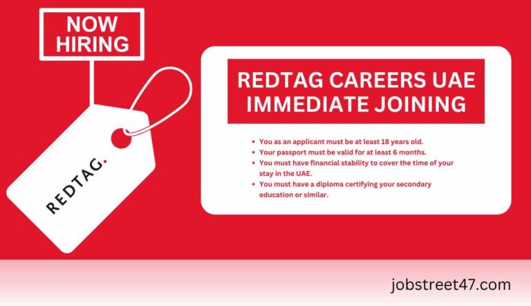 Redtag Careers UAE - Immediate Joining & Apply Now