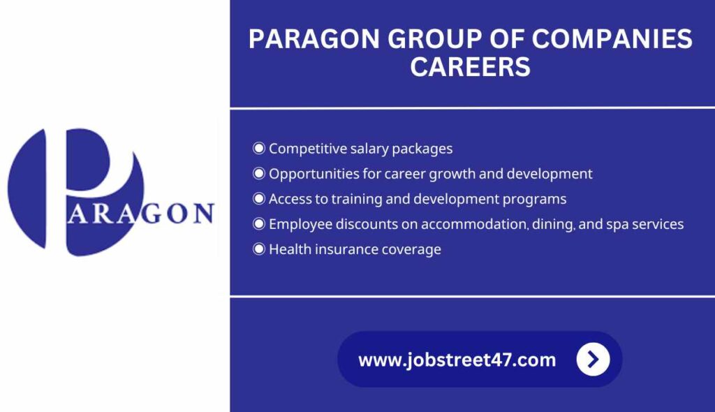 Paragon Group of Companies Careers 2025 - Urgently Required