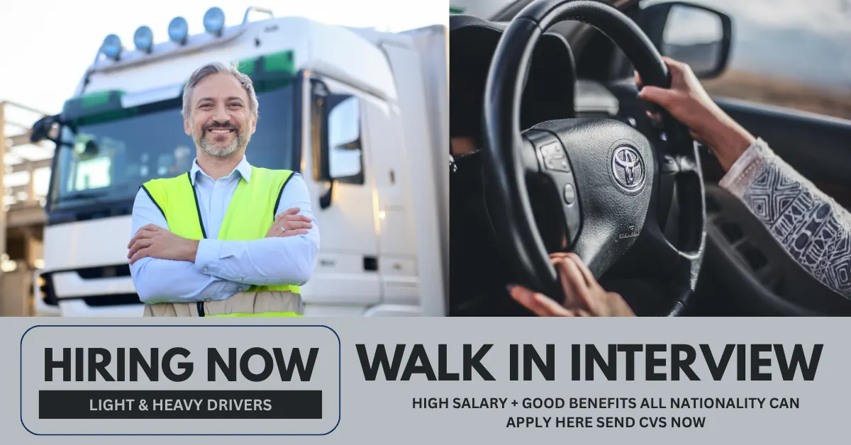 Walk-in Interview In Dubai for Heavy Drivers