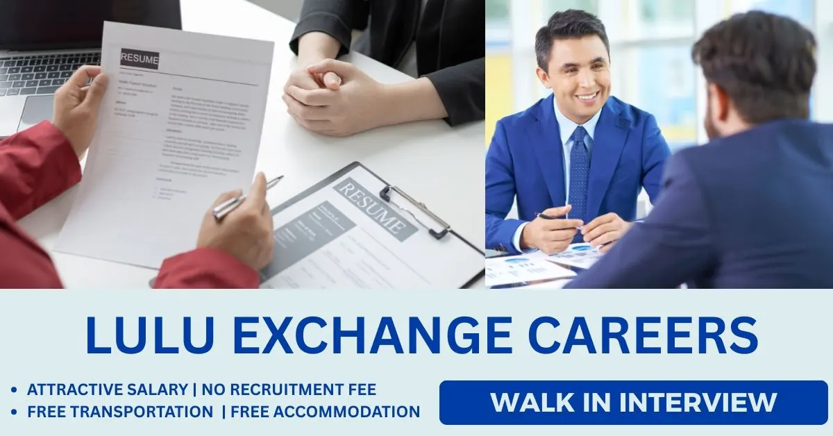 Lulu Exchange Part Time Jobs | Dubai Free Recruitment for Freshers 2025