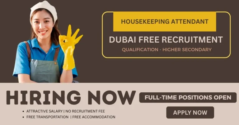 Housekeeping Attendant Urgent Job Vacancies in Dubai