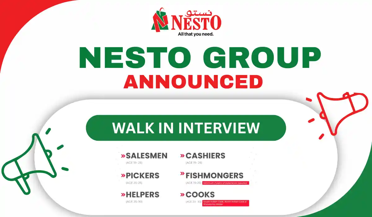 Nesto Group Dubai Jobs 2025 – Latest Hypermarket Walk-In Interview Opportunities