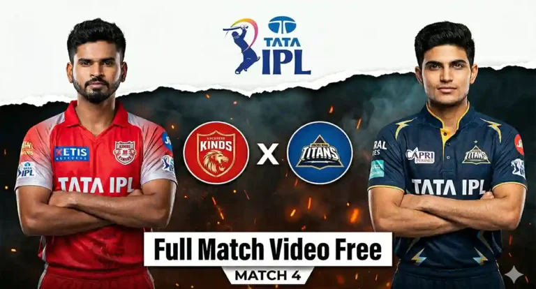 Watch IPL Full Match Video Free – HD Highlights & Replay: Punjab Kings (PBKS) vs Gujarat Titans (GT) – Match 4