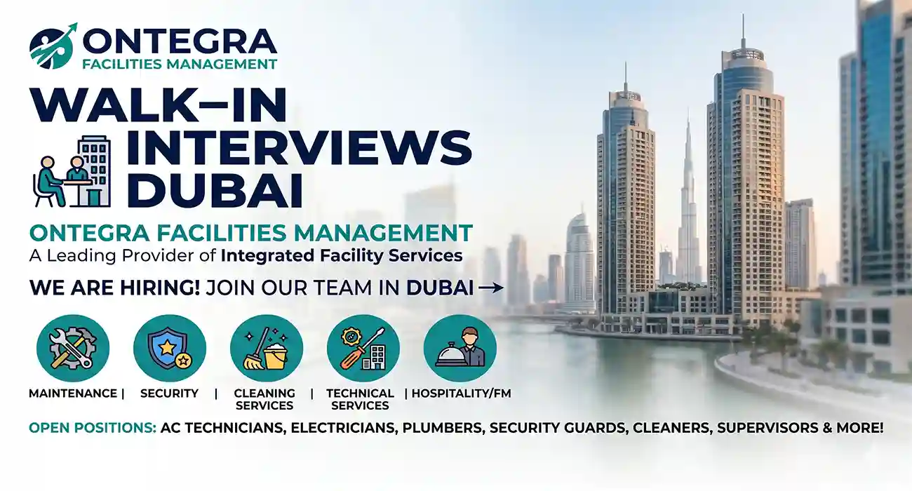Career Opportunity: Ontegra Facilities Management Walk-in Interviews 2026