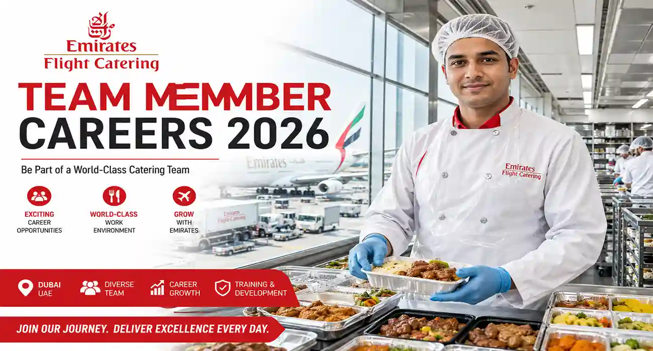 Emirates Flight Catering Team Member Aviation Jobs in Dubai 2026 | No Degree Required