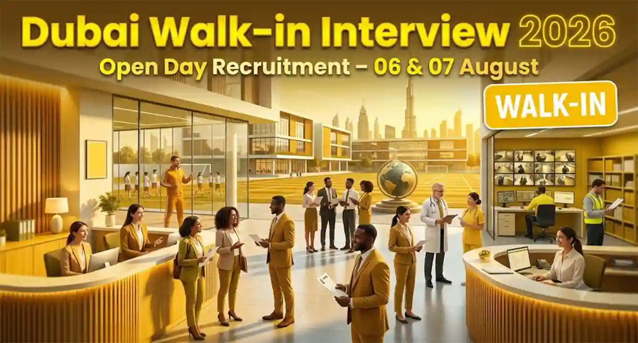 Dubai Walk-in Interview 2026 | School Jobs in Dubai – Open Day Recruitment