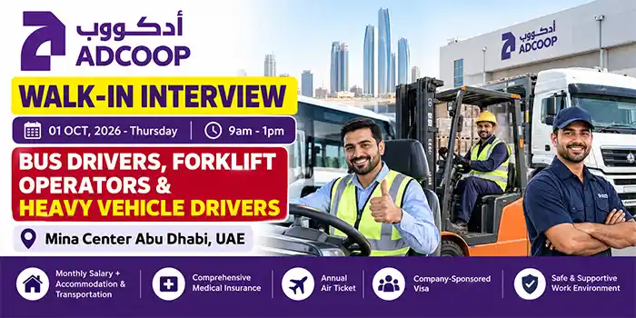 ADCOOP Driver Jobs in Abu Dhabi 2026