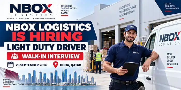 NBOX Logistics Walk-In Interview 2026 | Light Duty Driver Jobs in Qatar